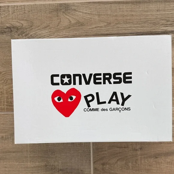 Converse Kids Cream Sneakers with Red Heart - Picture 6 of 6